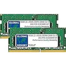 Global Memory 16GB 2 x 8GB DDR4 2666MHz PC4-21300 260-PIN SODIMM MINNE RAM KIT FÖR 27 TUM RETINA 5K IMAC 2019/2020