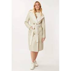 Pelle Cappotti Cappotto Lungo Caroline Reversibile Con Cintura