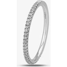 Platinum Rings T.H.Baker Platinum 1.35mm Vintage Diamond Half Eternity Ring WVGH1/1.35R100 PLAT Silver