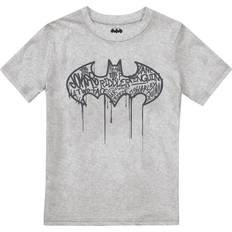Batman Batman Boys Logo Graffiti T-Shirt Grey