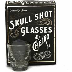 Transparent Shot Glasses Horror-Shop Totenkopf Schnapsgläser 4 St. Shot Glass 4pcs