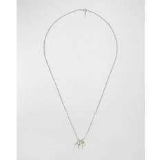 Gucci Men Necklaces Gucci Men's Diagonal Interlocking Necklace with Pendants SILVER