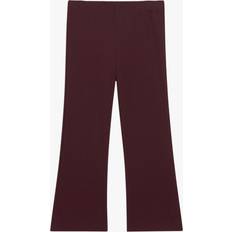 Kids Ribbed Flare Aubergine