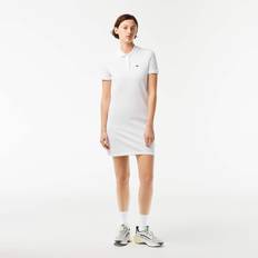 Lacoste Bomuld Kjoler Lacoste Petit Pique Polo Dress - Hvid