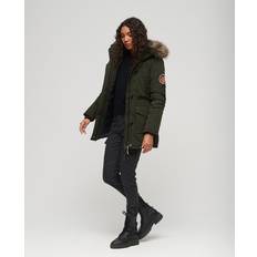 Superdry Everest Faux Fur Hooded Parka Coat, Khaki