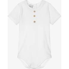 Babidu Babidu White Cotton Bodysuit White Newborn