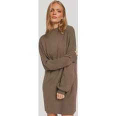 Brune - Dame Kjoler Vero Moda Kjole vmNancy LS Funnelneck Dress Brun