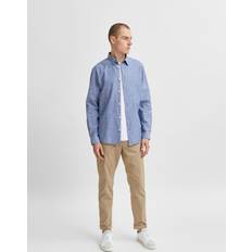Selected Homme Regnew Ls Skjorte Blue Denim
