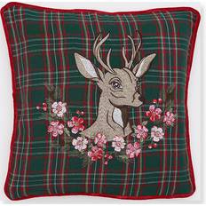 Greengate Dagmar deer cushion Grøn (40x40cm)