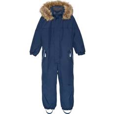 Pelz Kinderbekleidung Color Kids Coverall With Fake Fur - Blau