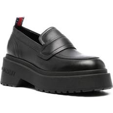 Tommy Jeans Chunky Cleat Leather Loafers BLACK