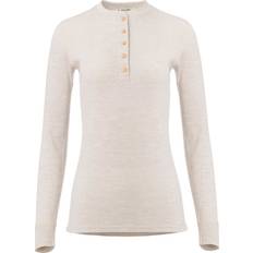 Aclima WarmWool Granddad Shirt Women Beige Melange