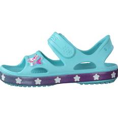 Turquesa Zapatillas Crocs Unicorn Charm Sandal Kids - Ice Blue