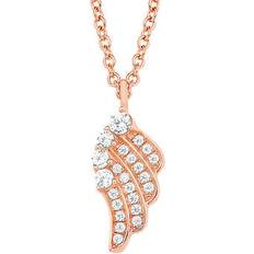 Amor Damen Schmucksets Amor kette mit anhänger 925 sterling silber damen halsschmuck, mit zirkonia Rosegold 6717