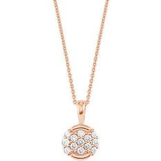 Amor Damen Schmucksets Amor kette mit anhänger 925 sterling silber damen halsschmuck, mit zirkonia Rosegold 6781