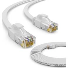 Tecline cat 6 patchkabel flach netzwerkkabel lan rj45 flachkabel dsl 10m