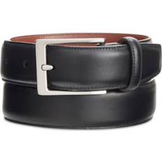 Men Belts Perry Ellis Perry Ellis Portfolio Men's Leather Dress Belt Black Black