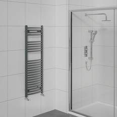 Heated Towel Rails WarmeHaus Curved Heated Rail Anthracite