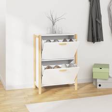 vidaXL white Cabinet Engineered Wood Organiser Shoe Rack