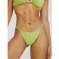 Dame - Grønne Bikinier Hunkemöller Bikinitruser Lime Green Fiji lurex high leg r Bikinis