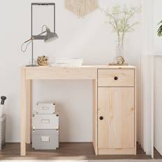 Møbler vidaXL 100x50x75 massivt fyrretræ Skrivebord