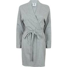 Grey - Women Robes Cotton Wrap Robe Grey