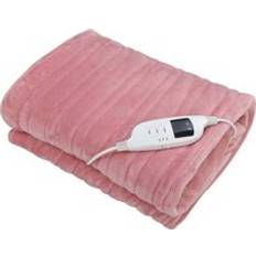 PureMate Luxury Fleece Heated Blankets Pink