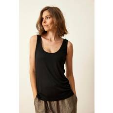 IN FRONT Slip Tank Top, Farve: Black, Størrelse: XXL, Dame