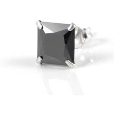 Sort Firkantet 10mm Zirkon Ørering
