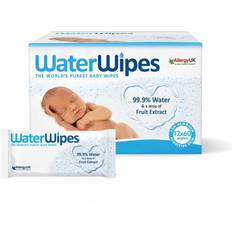 WaterWipes Baby 99.9% Unscented, Sensitive, Newborn Skin, 720 Wet 12 Packs of 60