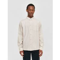 Knowledge Cotton Apparel Kläder Knowledge Cotton Apparel Regular Fit Melangé Flannel Shirt Herr, Greige