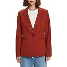 Esprit blazer av punto-jersey, Rostbrun