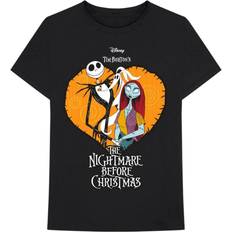 Nightmare Before Christmas Heart Cotton T-Shirt Black