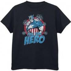 Full Time Hero Cotton T-Shirt Black 12-13 Years