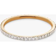 Monica Vinader Transparent Rings Monica Vinader 14ct Yellow Gold Diamond Eternity Ring, Gold