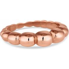 Pink Rings Simply Silver 14ct Rose Gold Plated Sterling Textured Ring