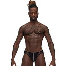 Black - Men Bikinis Male Power Landing Strip Bikini Brief Black