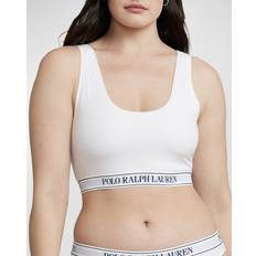 Polo Ralph Lauren Women Tank Tops Polo Ralph Lauren Cropped Scoop-Neck Tank WHITE CLOUD