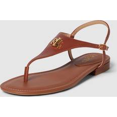 Zapatillas y Sandalias Lauren Ralph Lauren Ellington Burnished Leather Sandal Deep Saddle Tan Female