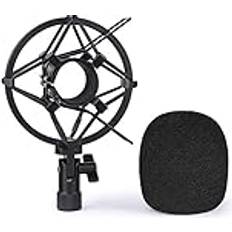 Sunmon SUNMON Q2U Mikrofonhalterung mit Schaumstoff-Windschutzscheibe für Absorbierung von Vibrationen und Lärm, Pop-Filter geeignet für Samson Q2U USB/XLR Dynamic Mic