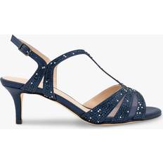 Blue - Women Heeled Sandals Paradox London Mirabel Shimmer Kitten Heel Sandals