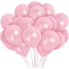 Light Latex Balloons Shatchi Latex Balloons Metallic Light Pink 12 Inches For All Occasions 10Pcs