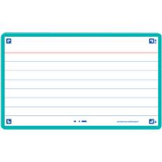 Vert Porte-cartes de visite Oxford Flash 2.0 - 80 Fiches Bristol Flash Cards 7.5 x 12.5 cm Ligné Cadre Vert Menthe