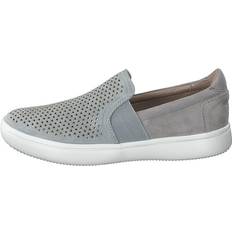 Rockport Sko Rockport Cl Ariell Goreslipon Grey/blue Kid Suede, Female, Sko, Flade sko, slip-on, Grå