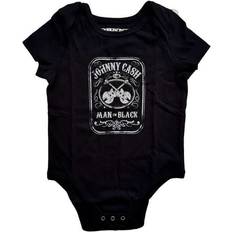 Black Bodysuits Children's Clothing ROCK OFF Johnny Cash Man In Black Babygrow Bodysuit Schwarz Monate