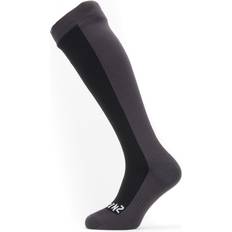 Sealskinz Worstead Waterproof Cold Weather Knee Length Socks Black Grey