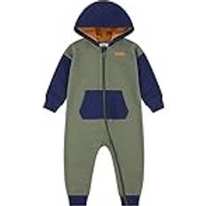 S Playsuits Children's Clothing Levi's Boys Khaki Green Organic Cotton Hooded Romper month