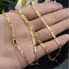 18k - Men Necklaces Shein 2.5mm Men's French Necklace Chain 18K Gold Plated - Silver Golden