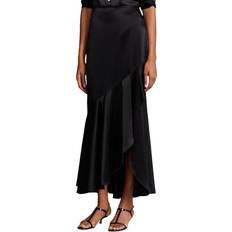 Polo Ralph Lauren Women Skirts Polo Ralph Lauren Maxirock aus Satin Schwarz