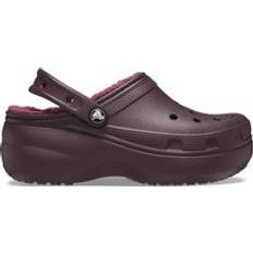 Crocs Classic Platform Lined Clog - Dark Cherry